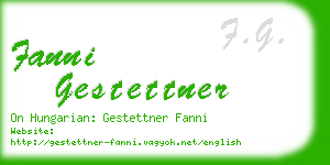fanni gestettner business card